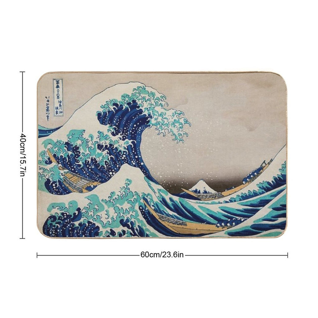 The Great Wave  Fade-Resistant Bath Mat