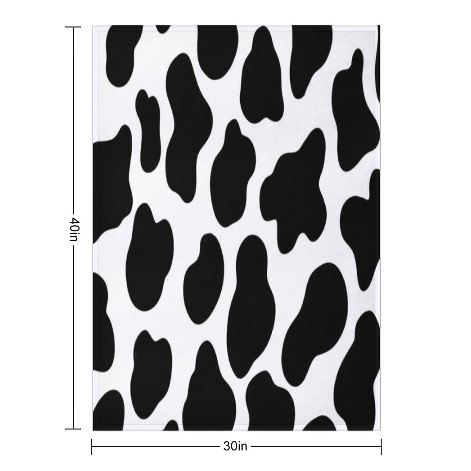Cow Print Plush Throw Blanket