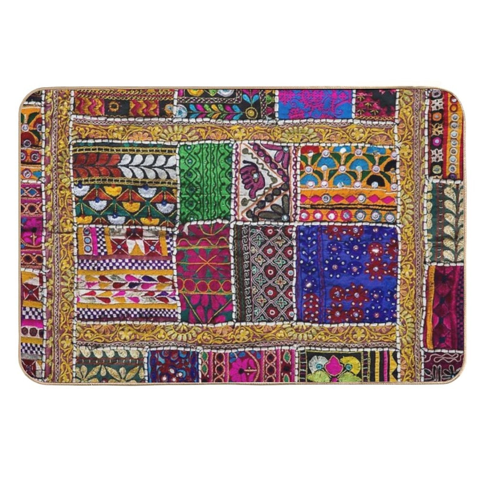 Patchwork  Absorbent Bath Mat