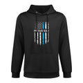 Proud Dad Patriotic Law Enforcement Supporter Police Officer Relaxed Fit Hoodie