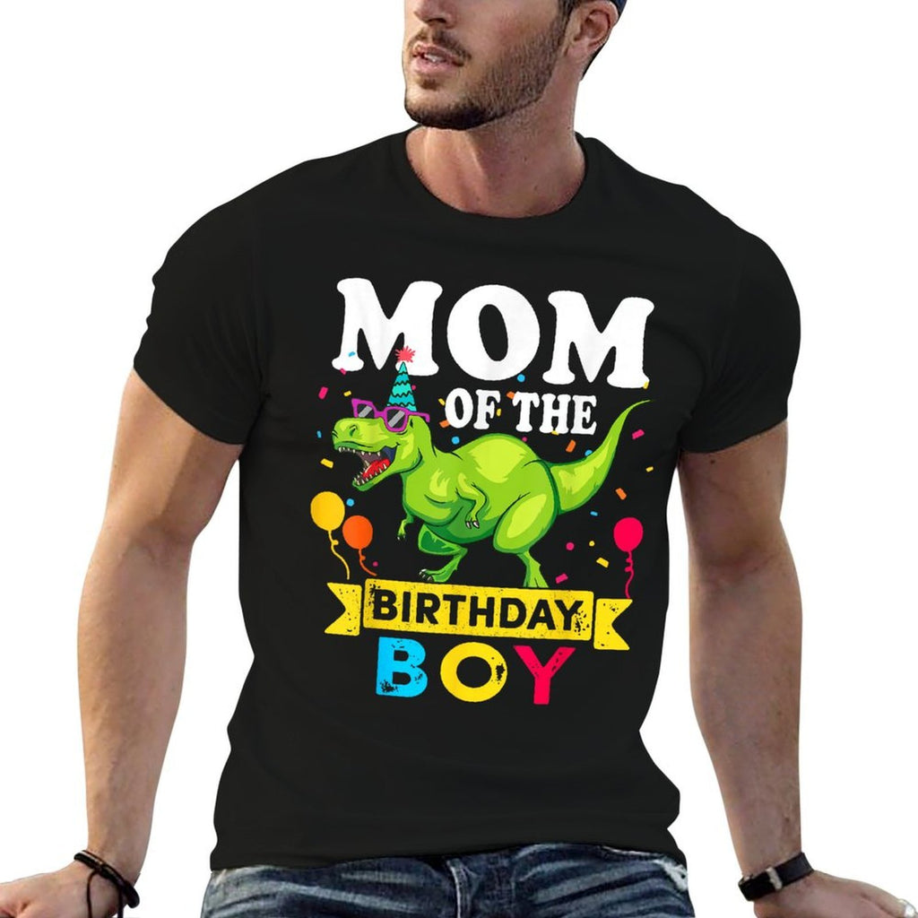 Mom of The Birthday Boy T-Rex RAWR Dinosaur Birthday Boy  Slim-fit Cut T-Shirt