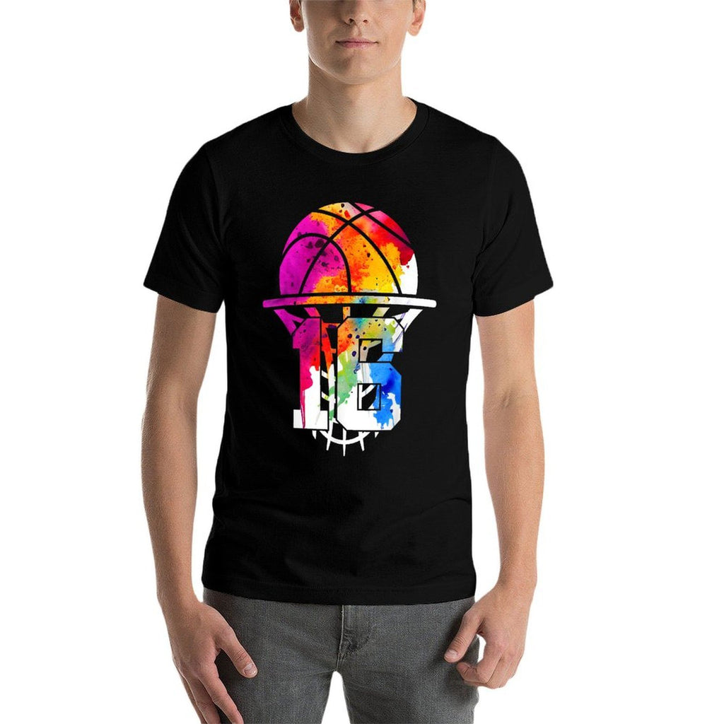 16 YEARS BASKETBALL 16TH BIRTHDAY  Trendy Pattern T-Shirt