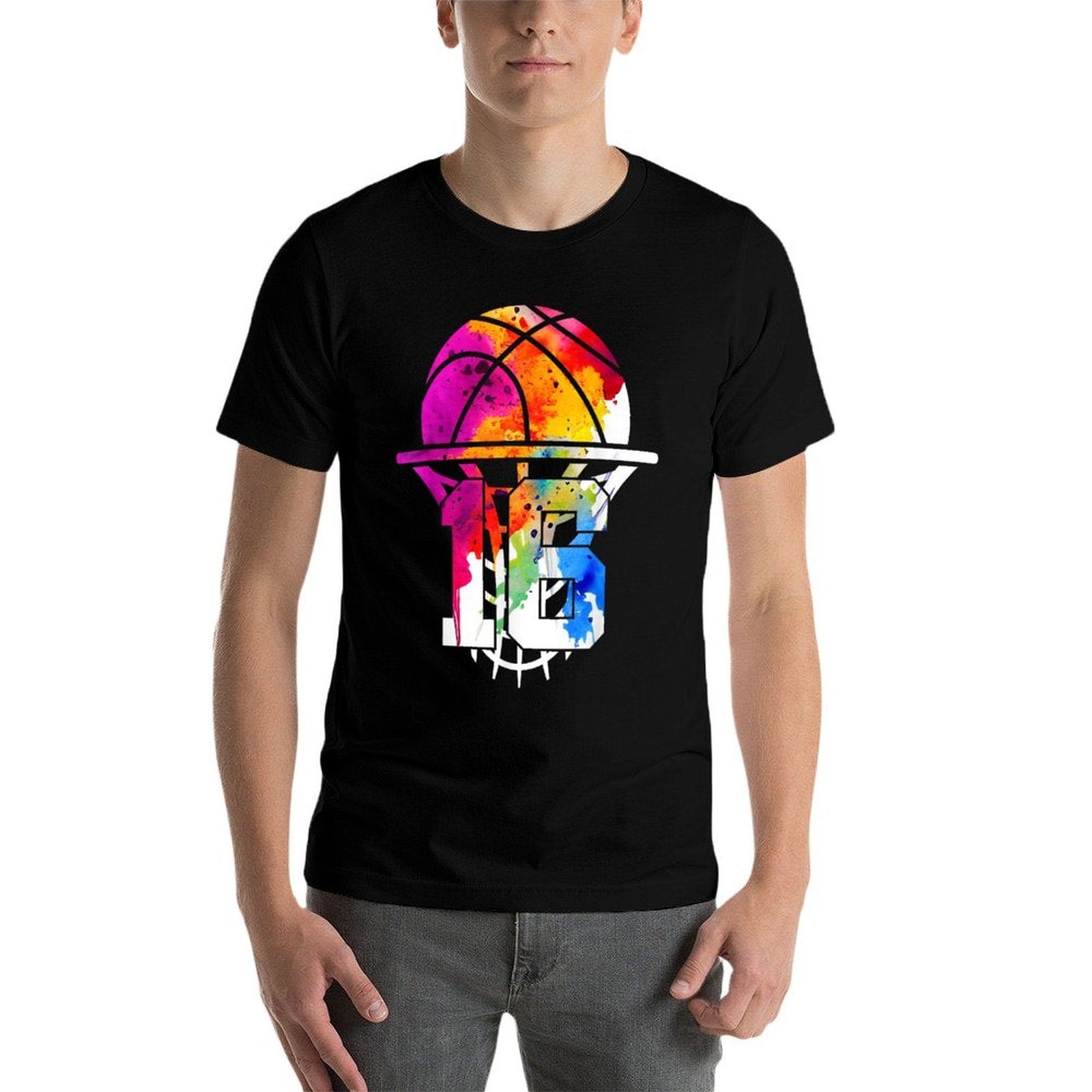 16 YEARS BASKETBALL 16TH BIRTHDAY  Trendy Pattern T-Shirt