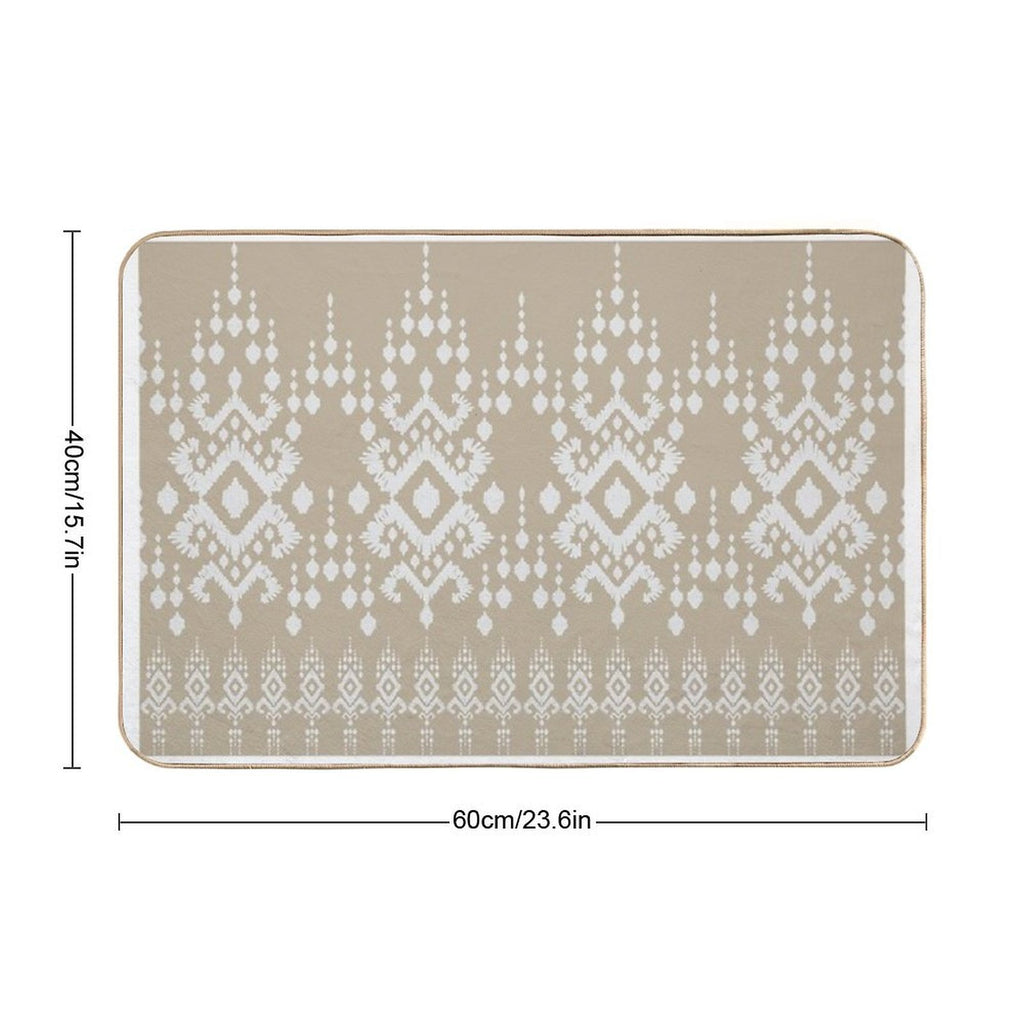 Ikat Ethnic Seamless Pattern  Anti-Trip Bath Mat