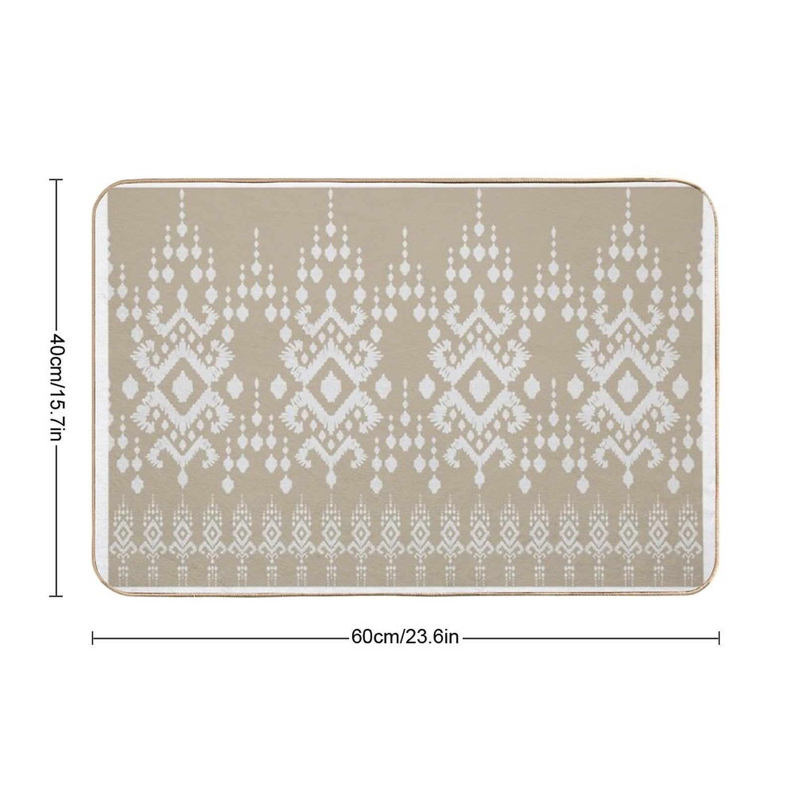 Ikat Ethnic Seamless Pattern  Anti-Trip Bath Mat