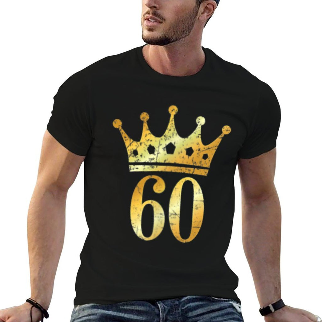 Crown Number 60 (Vintage Golden Yellow) 60th Birthday  Soft T-Shirt