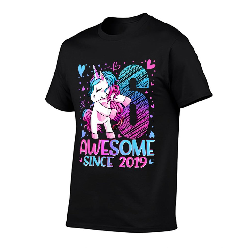 6 Year Old Unicorn Gifts For Girls 6th Birthday Girl Party  Polyester Blend T-Shirt
