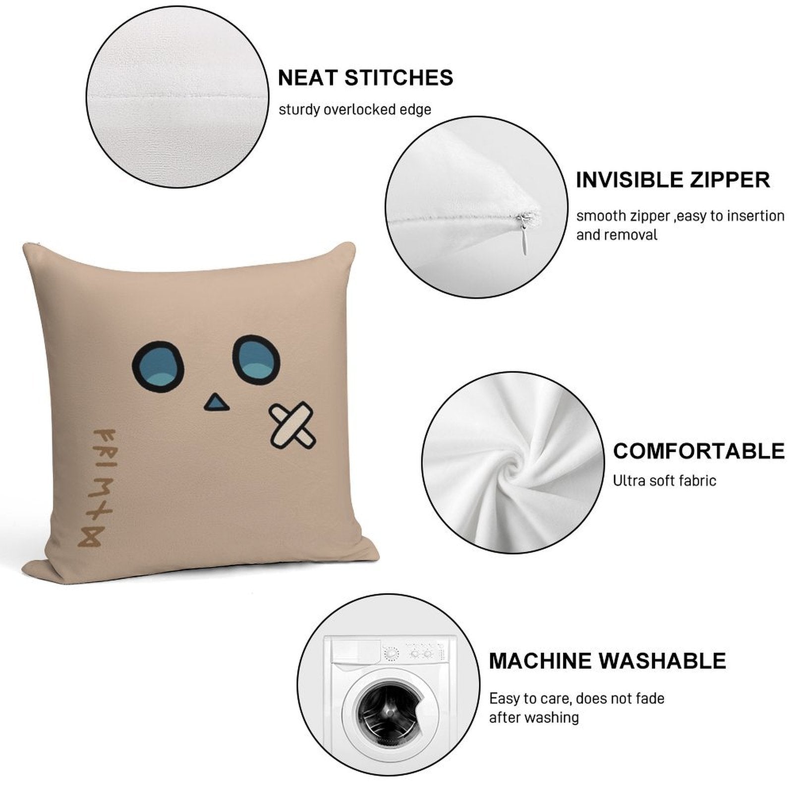 Friend - Nanashi Mumei Mascot △ - Hololive #HoloCouncil Soft Multiple Sizes Throw Pillow