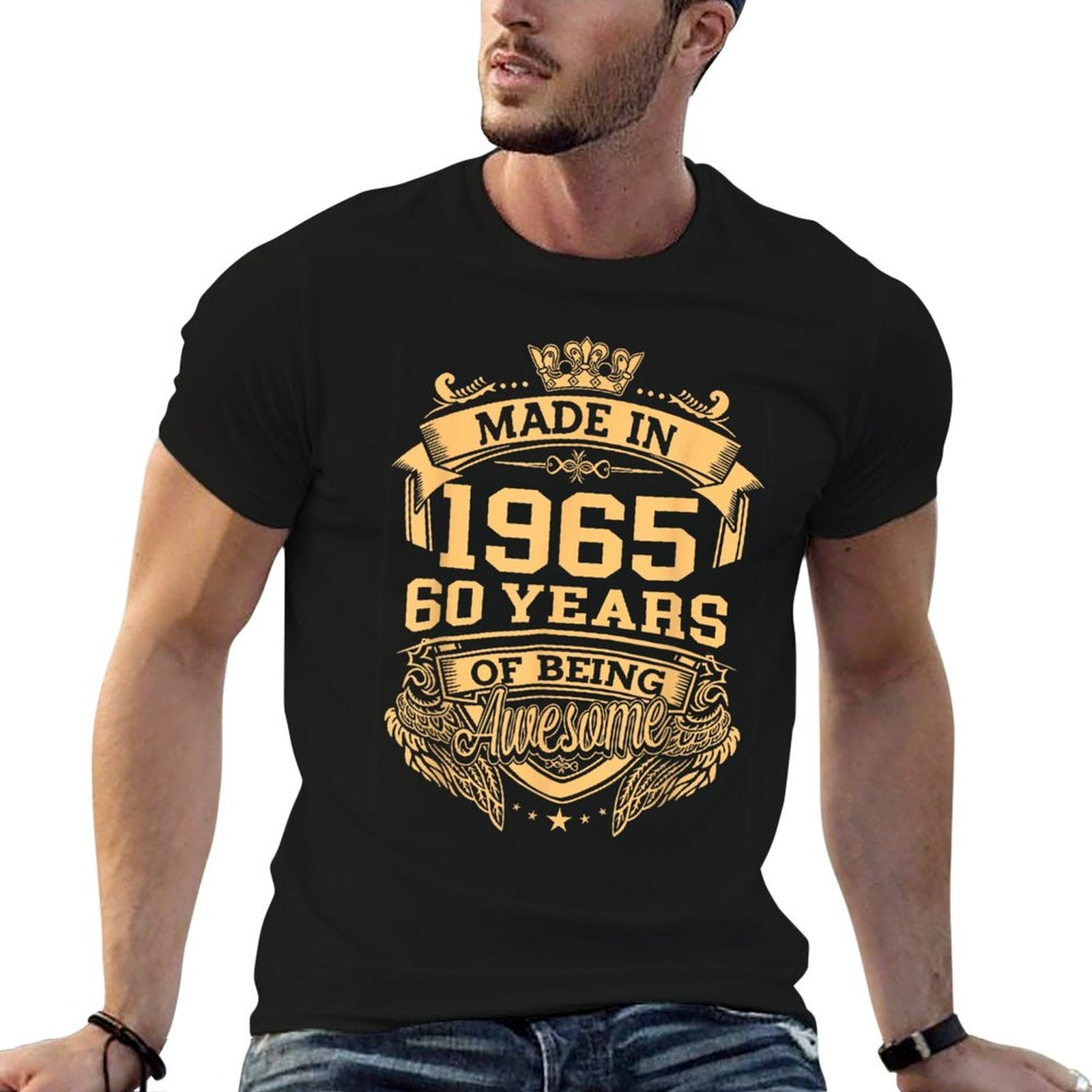 Made In 1965 60 Years Of Being Awesome Vintage 60th Birthday  Affordable Price T-Shirt