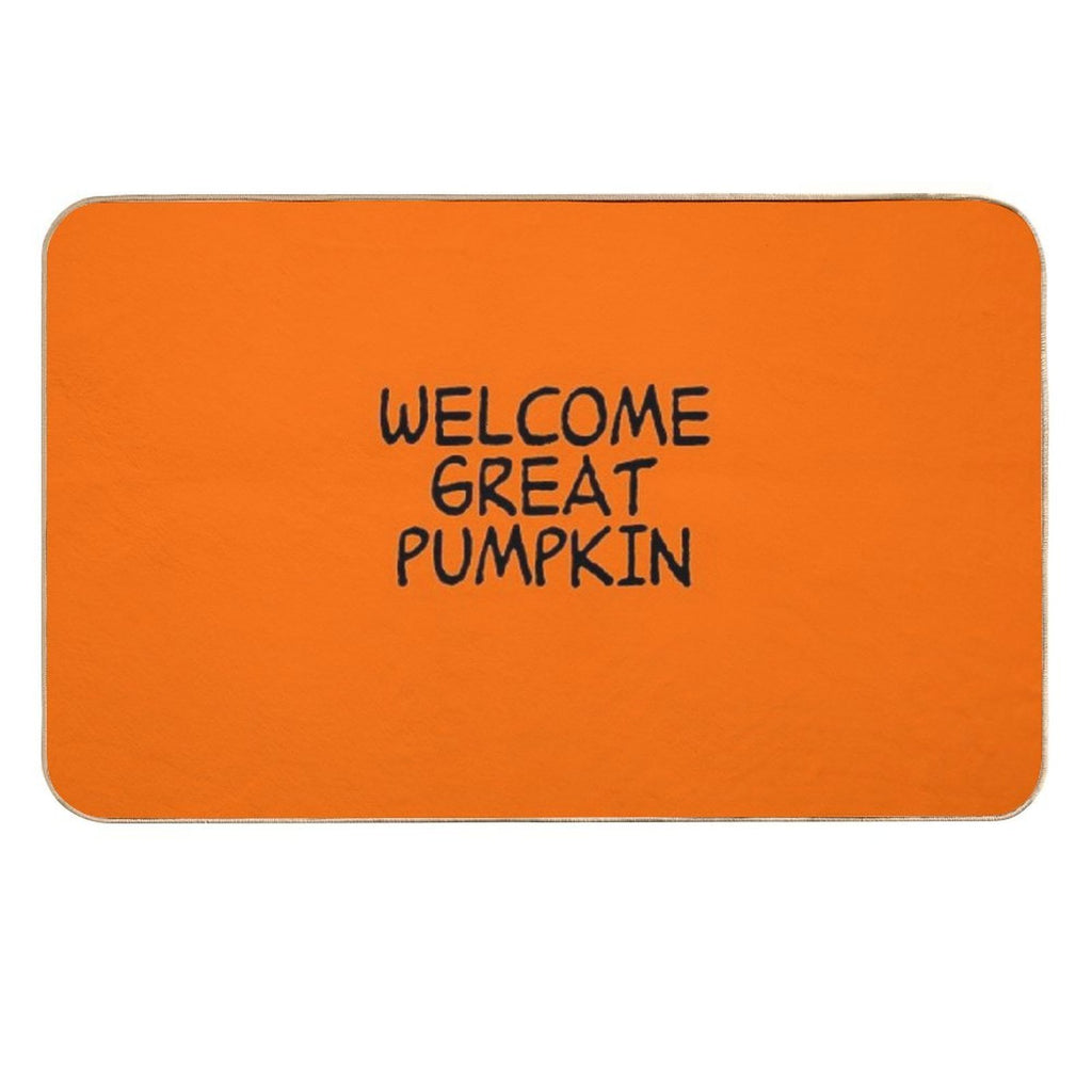 Welcome Great Pumpkin  Pet-Safe Bath Mat