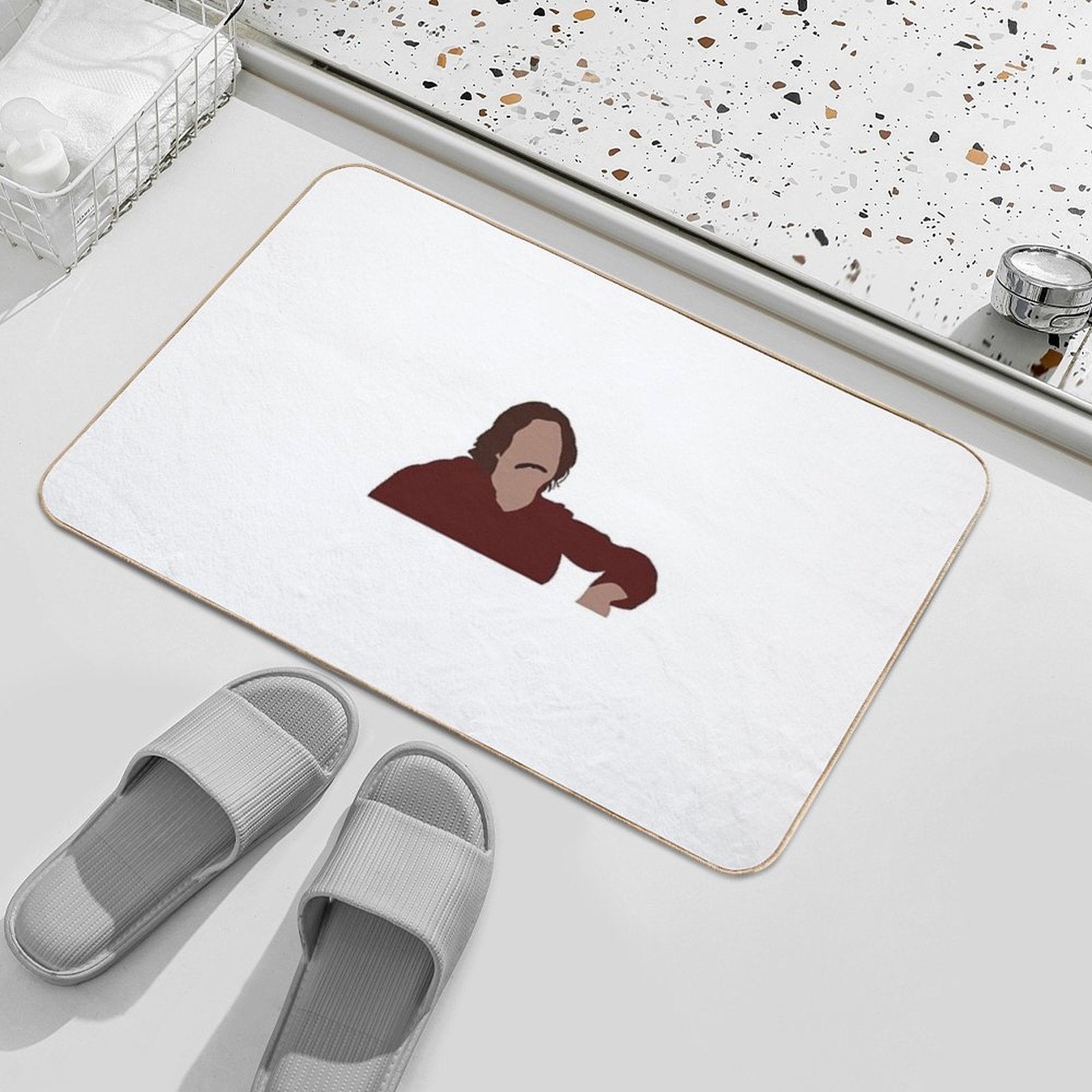 College Nick from New Girl  Dirt-Trapping Bath Mat