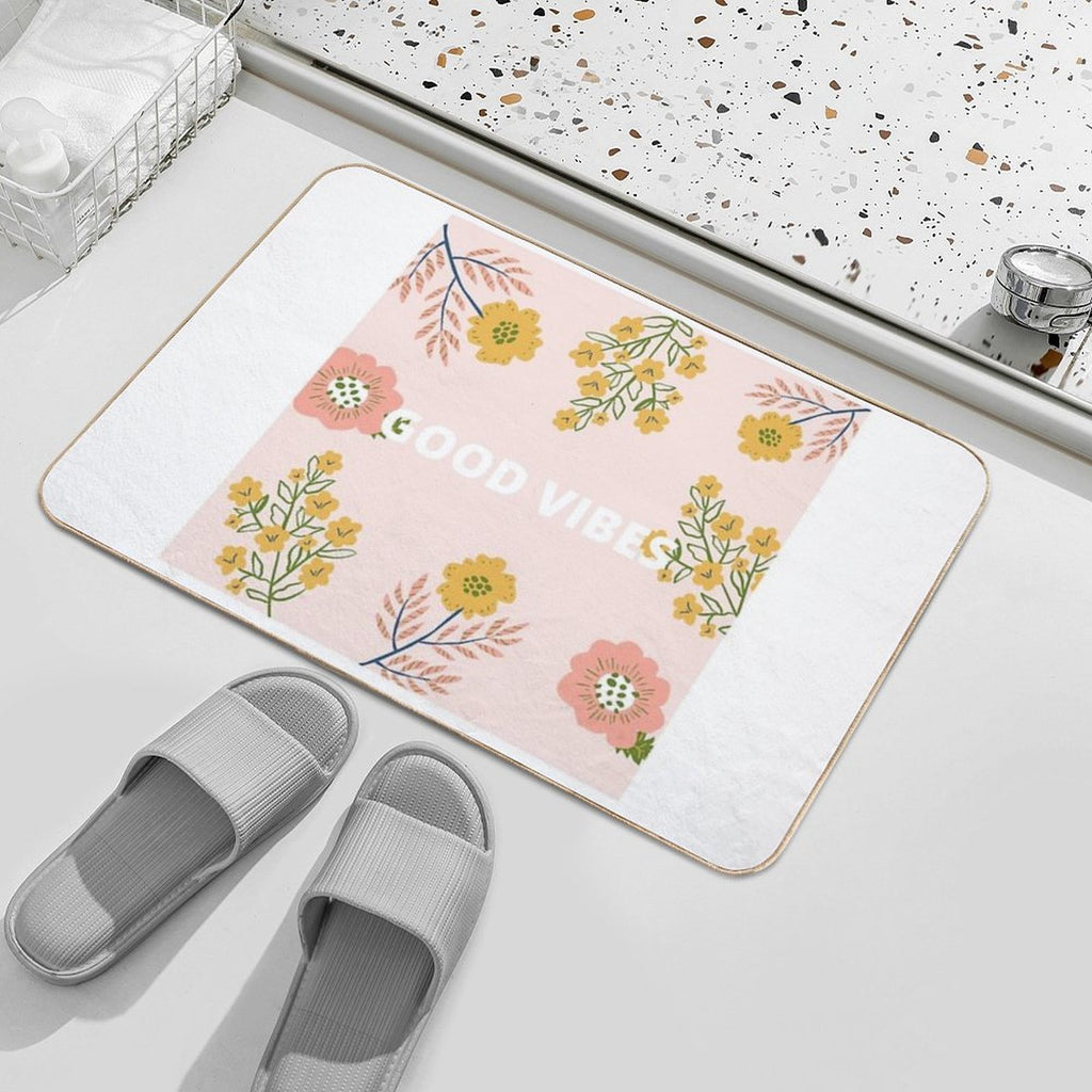 Pink Good Vibes  High-Traffic Bath Mat