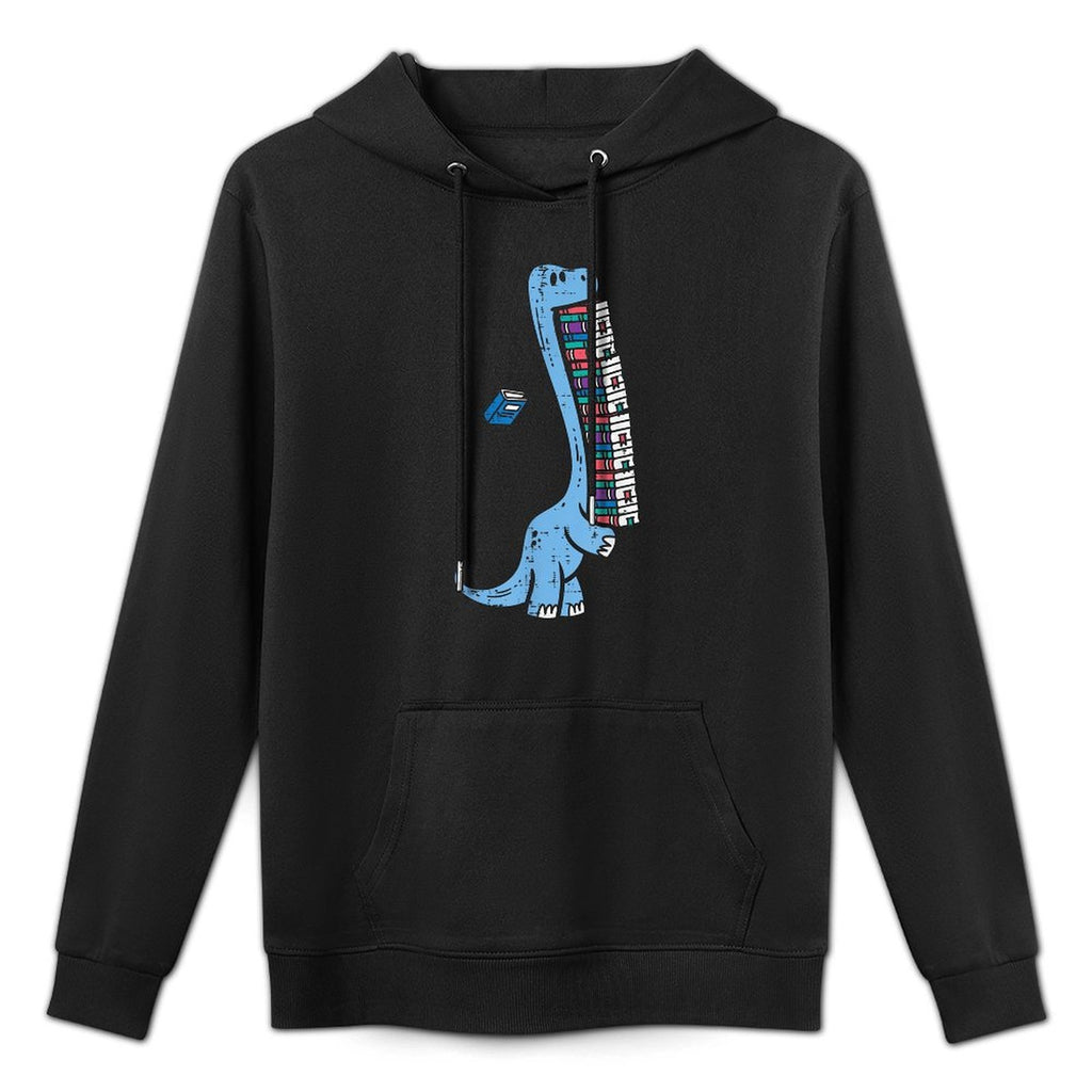 Dino Carrying Books Cute Bookworm Boys Kids Librarian Men Unisex Design Hoodie