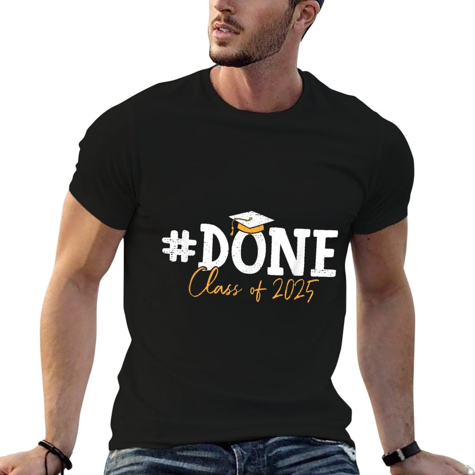 Class of 2025s, Graduation Gifts for Him Family Women  Rolled Sleeves T-Shirt