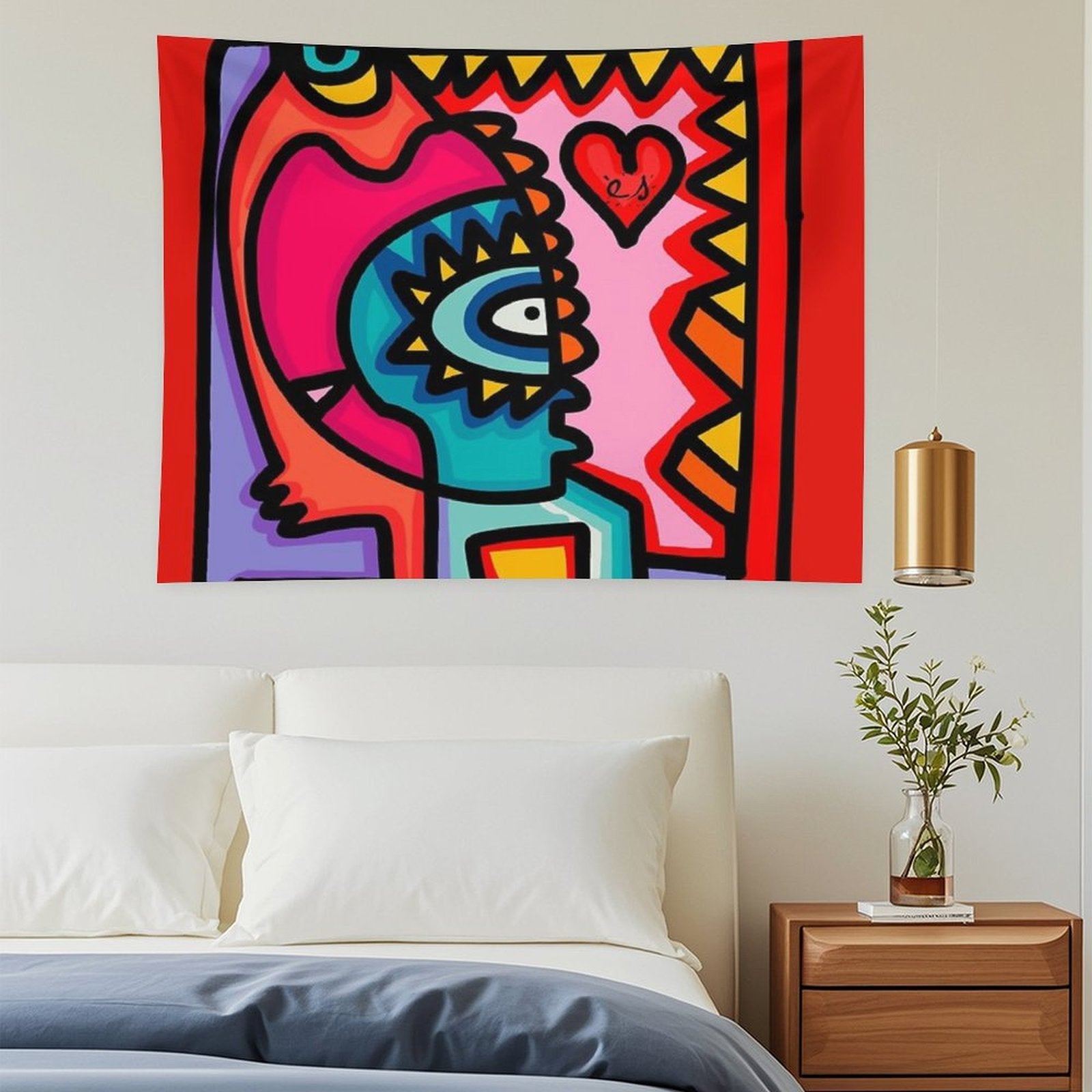 Aztec Graffiti Pop Art Tapestry