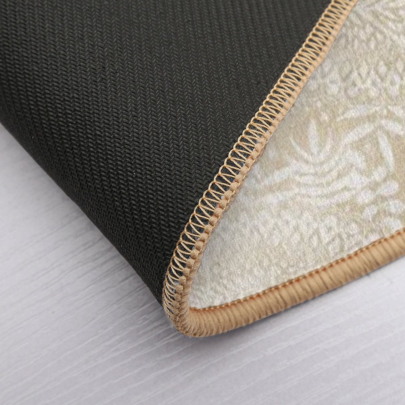 Medallion Pattern in Pale Tan  Multi-Purpose Bath Mat