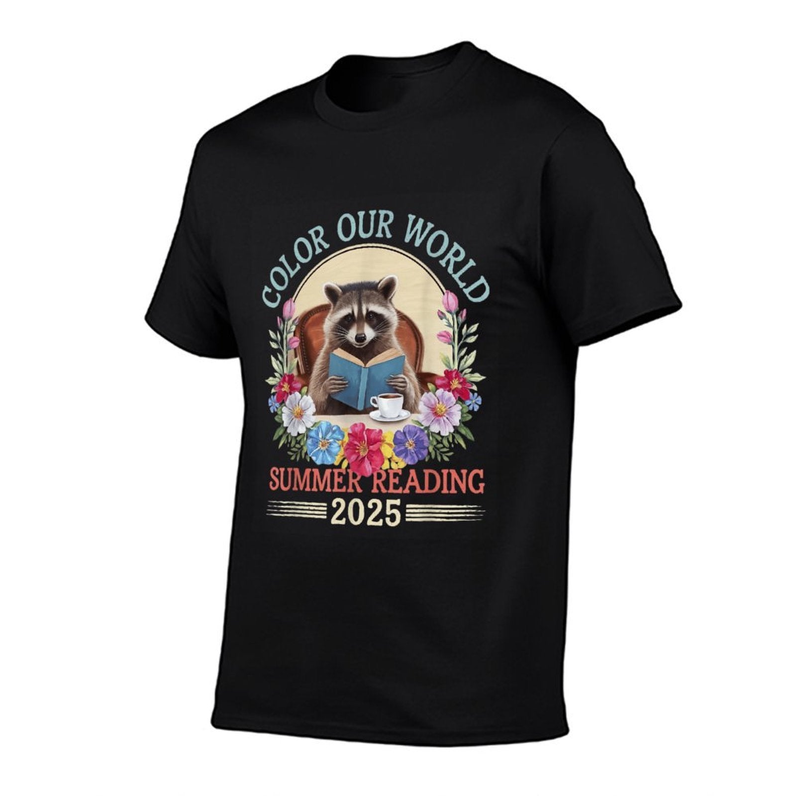 Color Our World Raccoon Summer Reading 2025  Classic T-Shirt