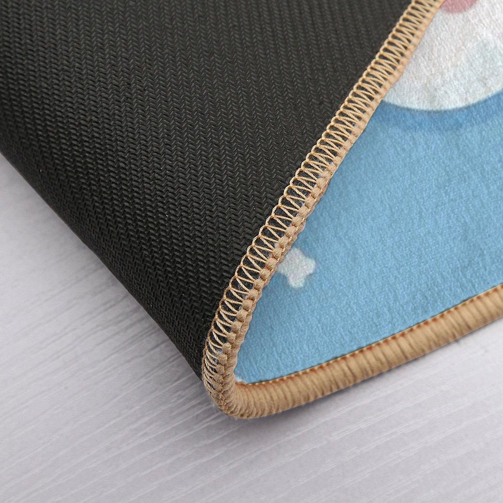 Cute Smiling Clouds  Repositionable Bath Mat