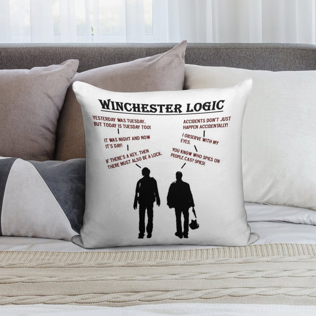 Supernatural Winchester Logic Soft High-Density Material Throw Pillow