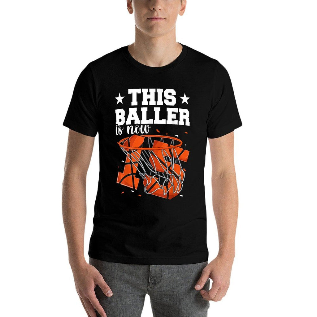 15th Birthday Basketball Boys, Baller 15 Year Old Bday  Wrinkle-resistant T-Shirt