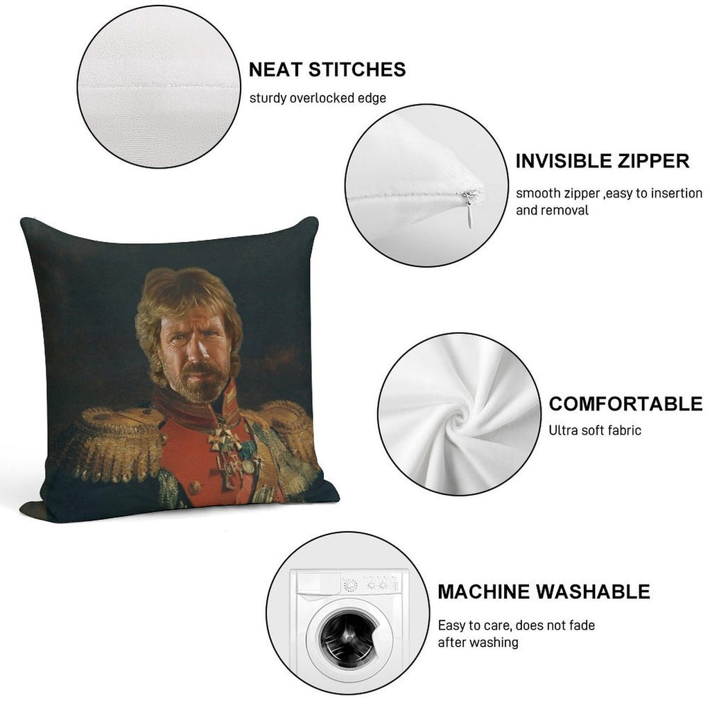 Chuck Norris - Replaceface Soft Easy Maintenance Throw Pillow