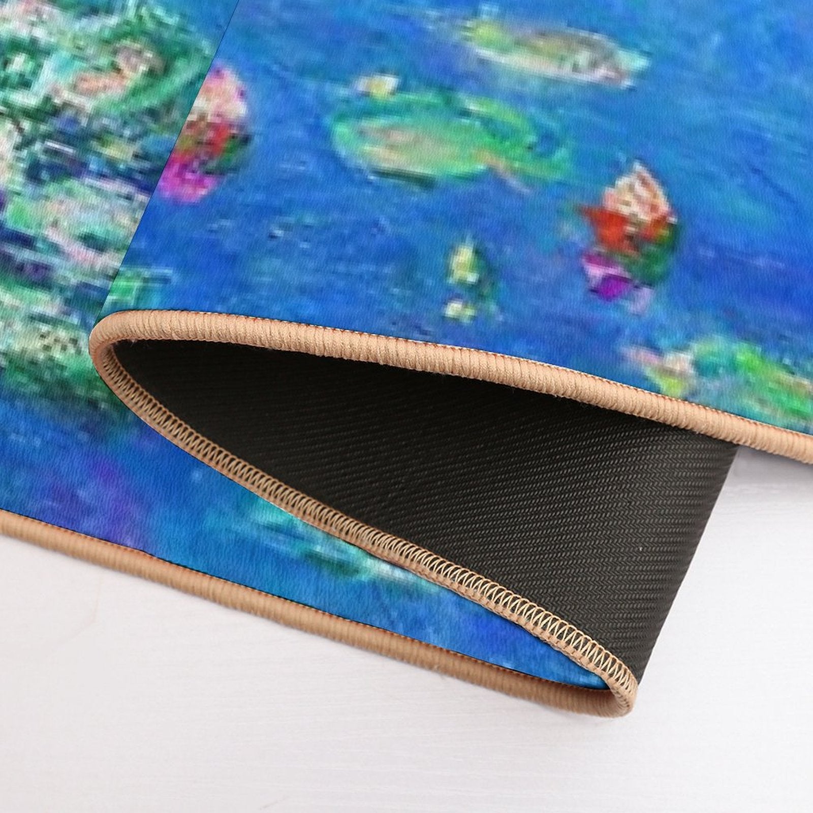 Claude Monet Water Lilies Color-Enhanced  Pet-Safe Bath Mat