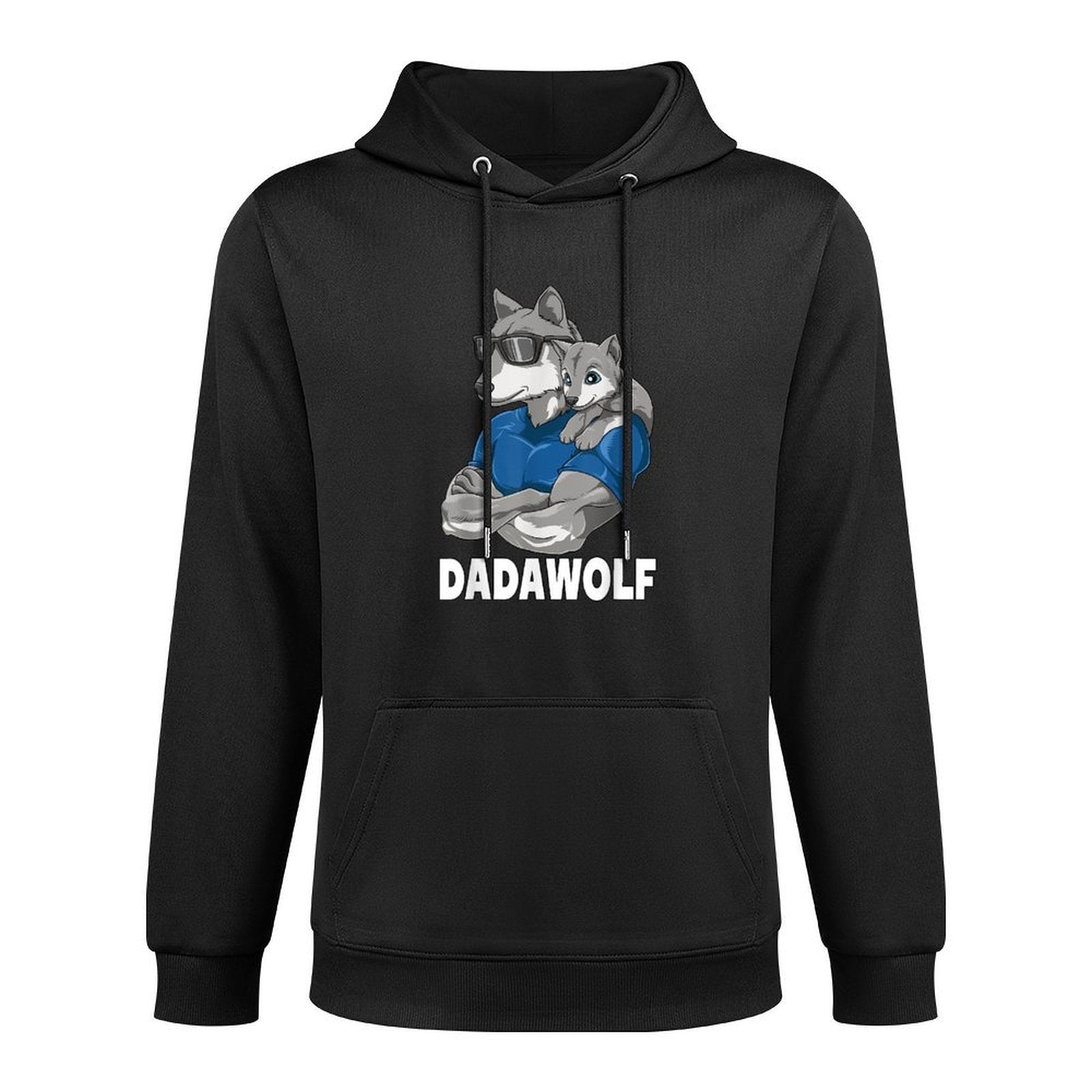 Dadawolf Wolf Dad And Baby Papa Father's Day for A Daddy Versatile Streetwear Hoodie