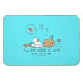 All We Need Is Love And A Litte Yogi  Anti-Trip Bath Mat