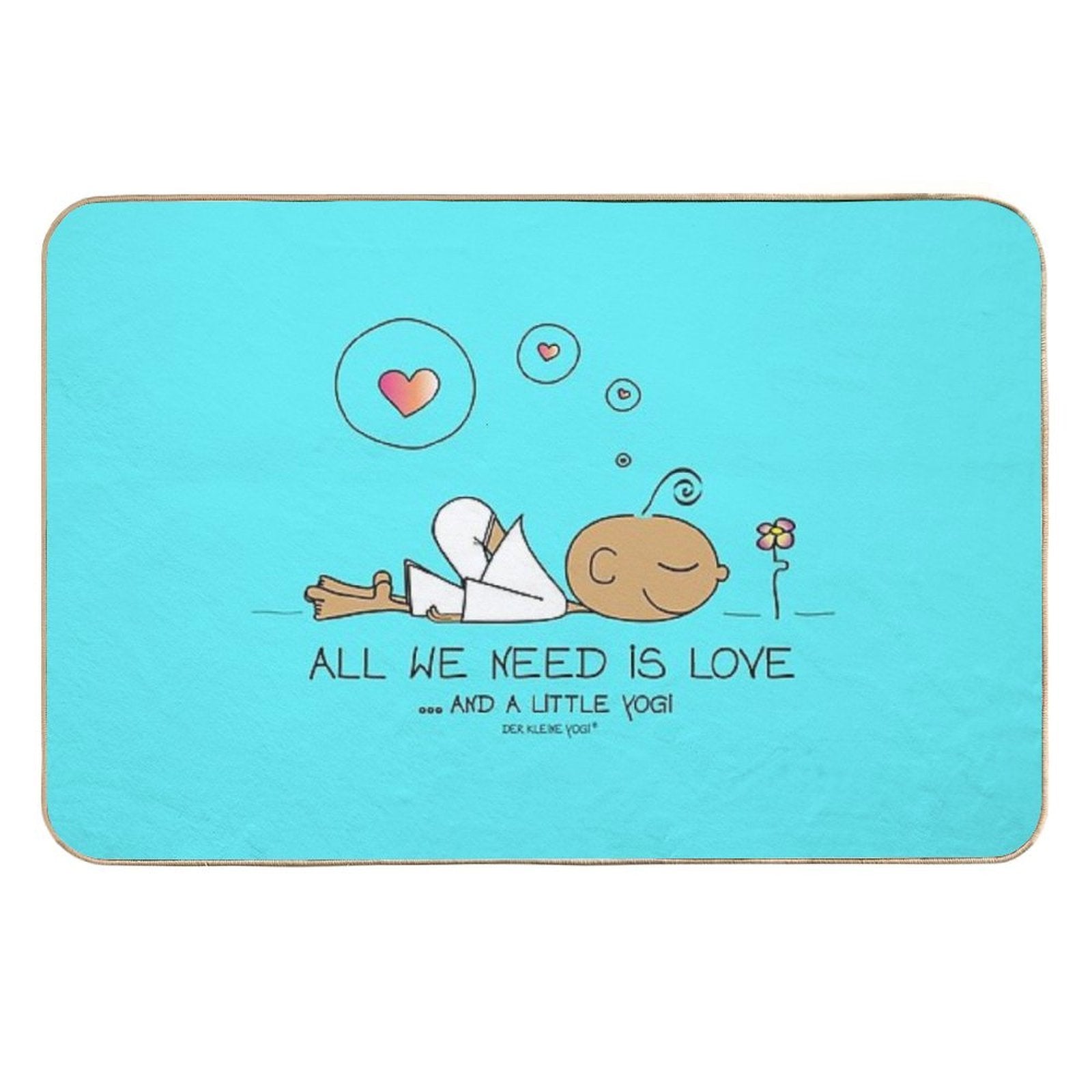 All We Need Is Love And A Litte Yogi  Anti-Trip Bath Mat