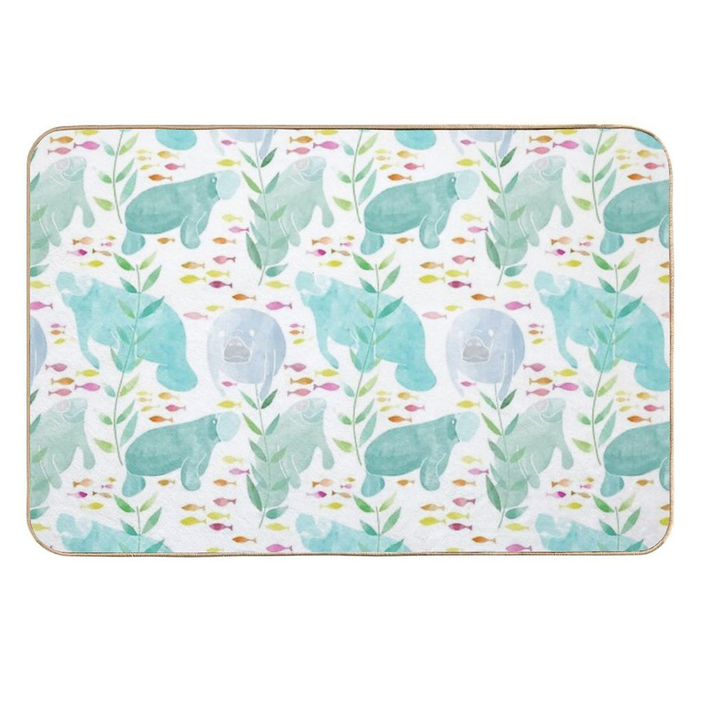 Lazy Manatees  Easy Maintenance Bath Mat