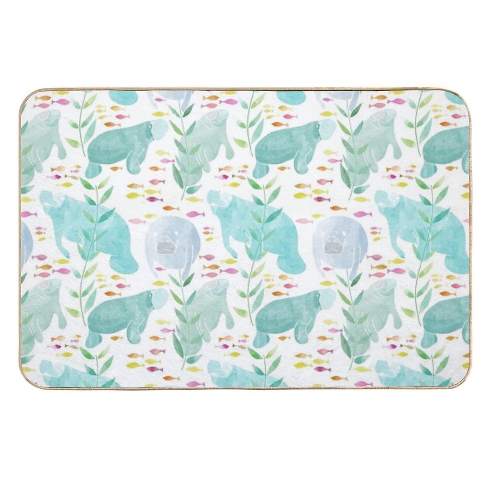 Lazy Manatees  Easy Maintenance Bath Mat