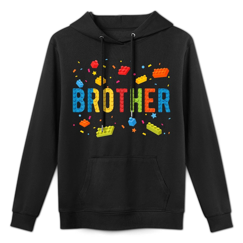 Brother Building Blocks Birthday Boy Medium-Weight Fabric Hoodie