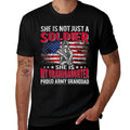 My Granddaughter My Soldier Proud Army Granddad Grandpa Gift  Oversized Silhouette T-Shirt