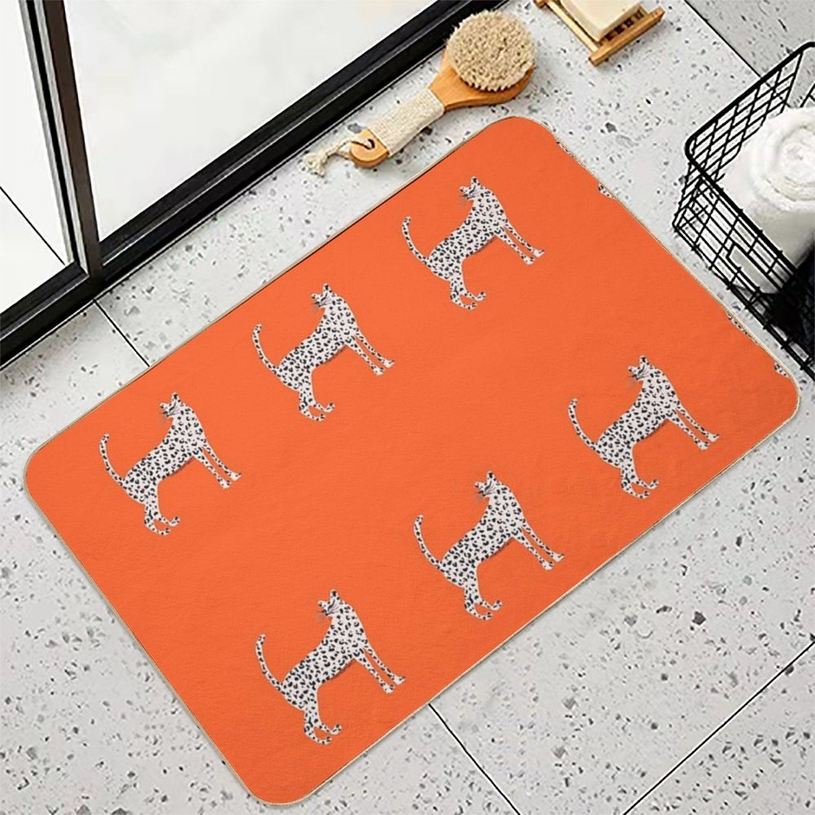 Pink Leopard  Pet-Safe Bath Mat