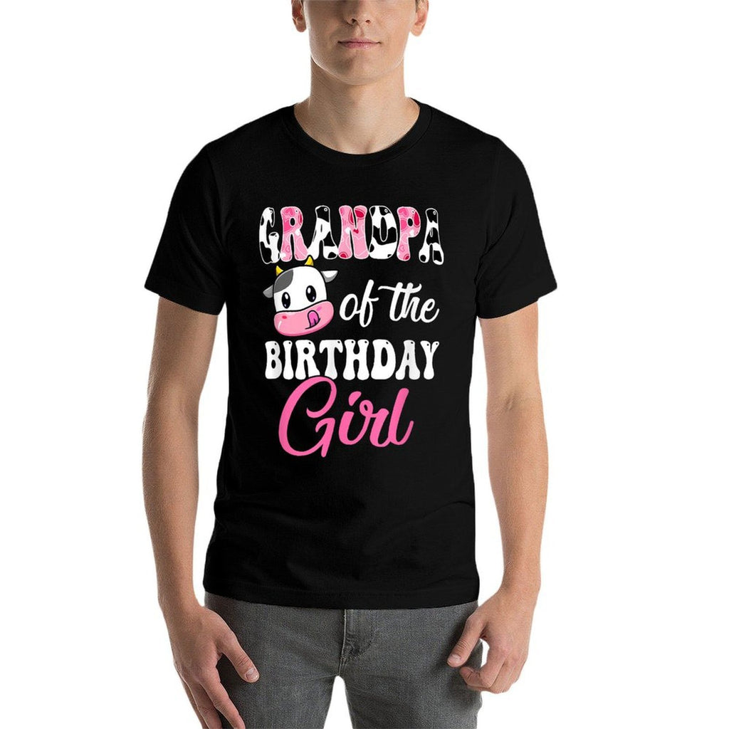 Grandpa Of The Birthday Girl Farm Cow 1St Birthday Girl  Affordable Price T-Shirt