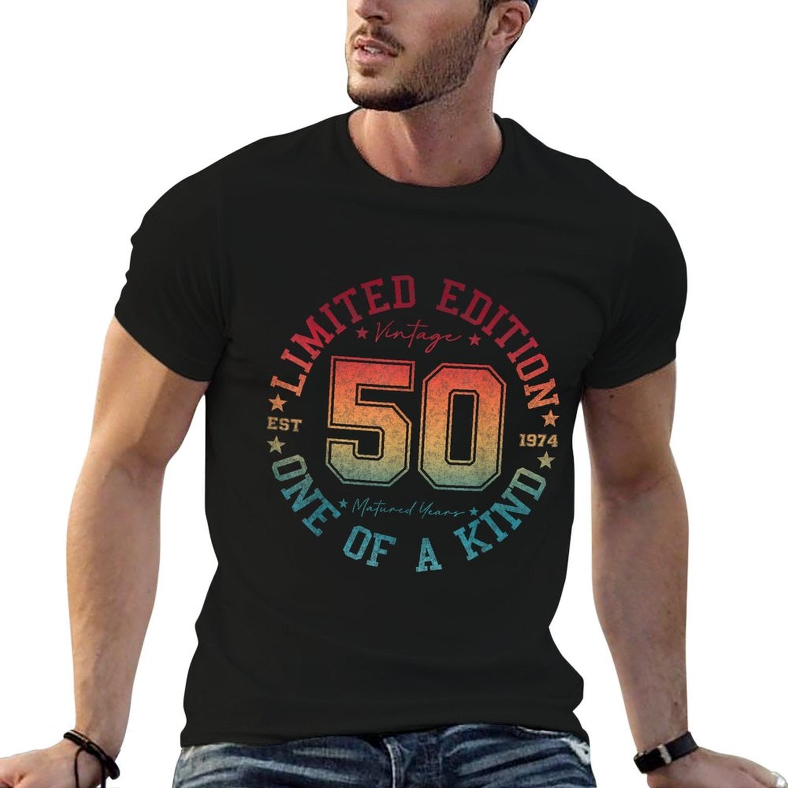 Vintage 1974 One of A Kind 50th Birthday 50 Year Old Gifts  Stretchy T-Shirt