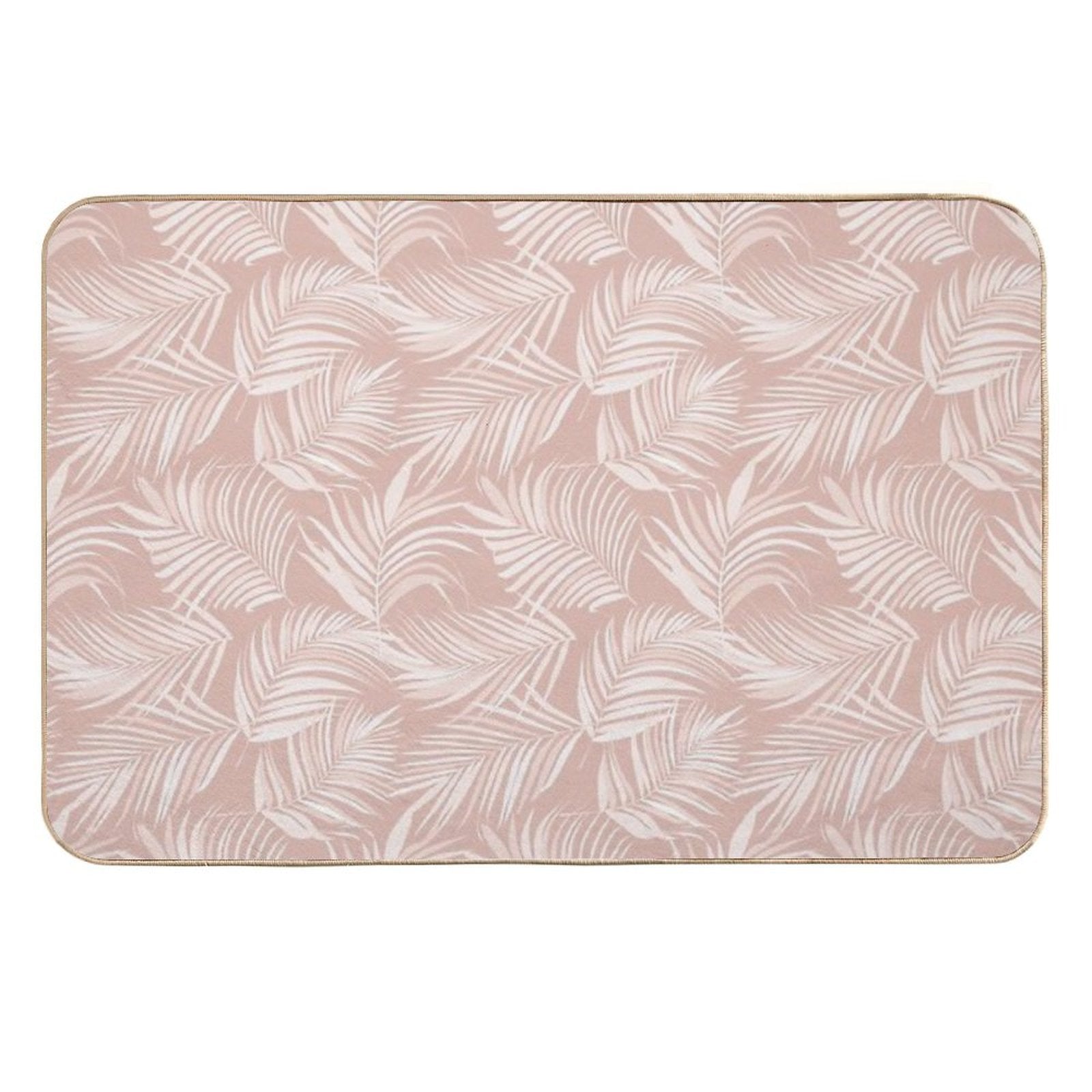 Palm Leaf Seamless Pattern  Absorbent Bath Mat
