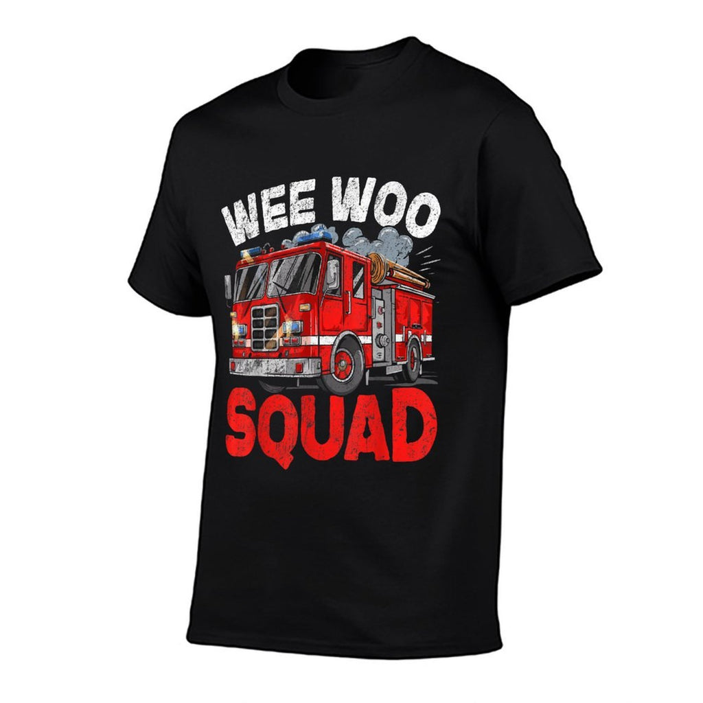 Wee Woo Squad Funny Firefighter Fire Truck Fireman Men Women  Slim-fit Cut T-Shirt