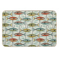 Retro Color Block Fish  Multi-Purpose Bath Mat