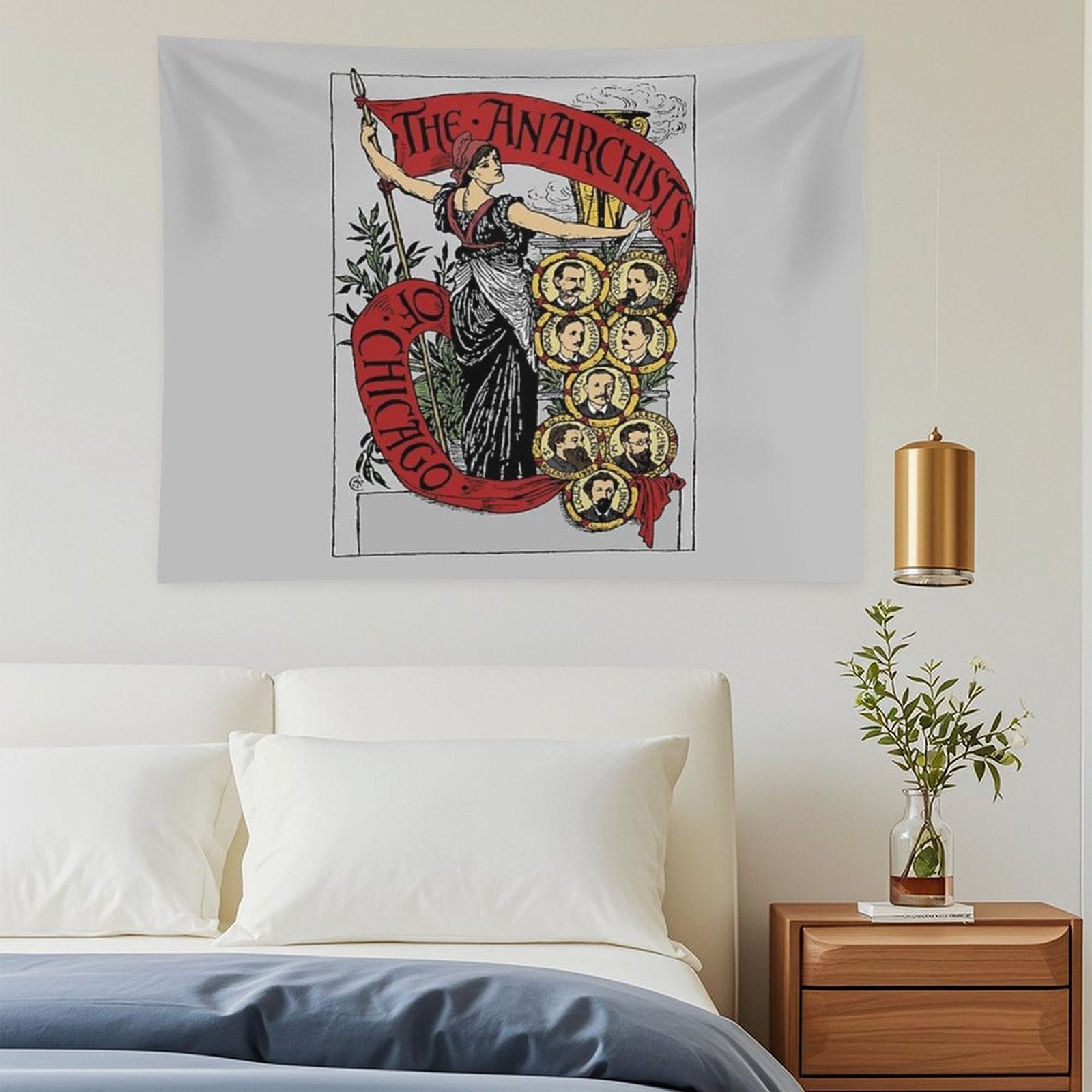 Anarchists of Chicago In Color - Haymarket Riot, Labor History, Socialist, Socialism, Leftist Tapestry