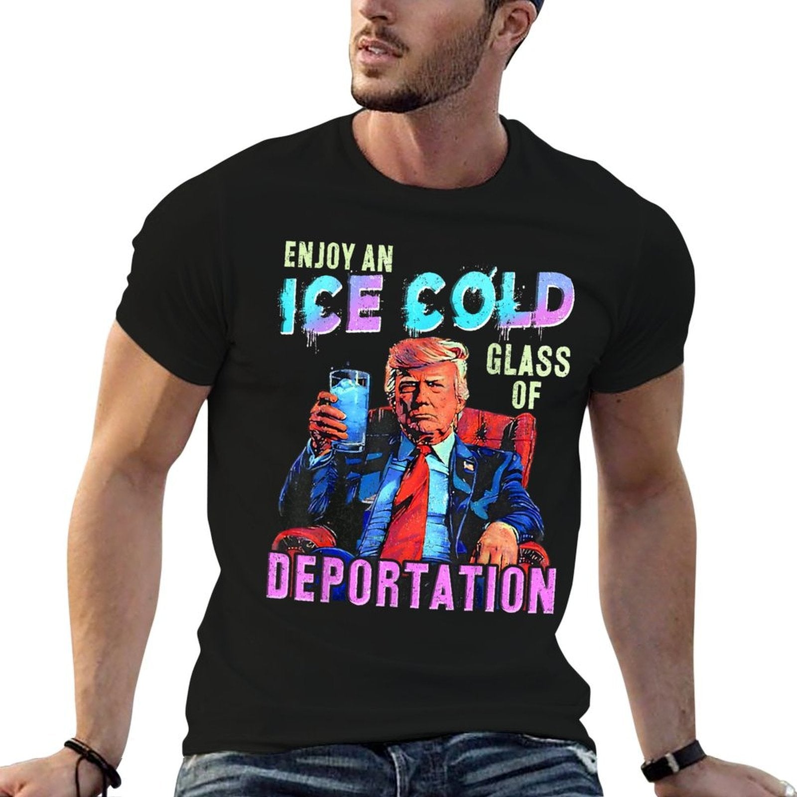 ICE Enjoy An Ice Cold Glass Of Deportation  Classic T-Shirt