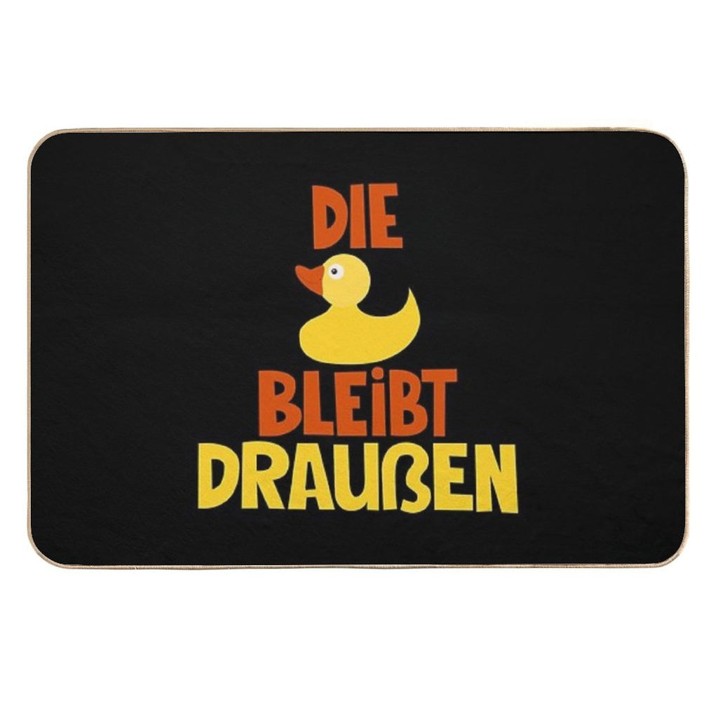 The Duck Stays Outside - Loriot - TV Kult  Versatile Bath Mat
