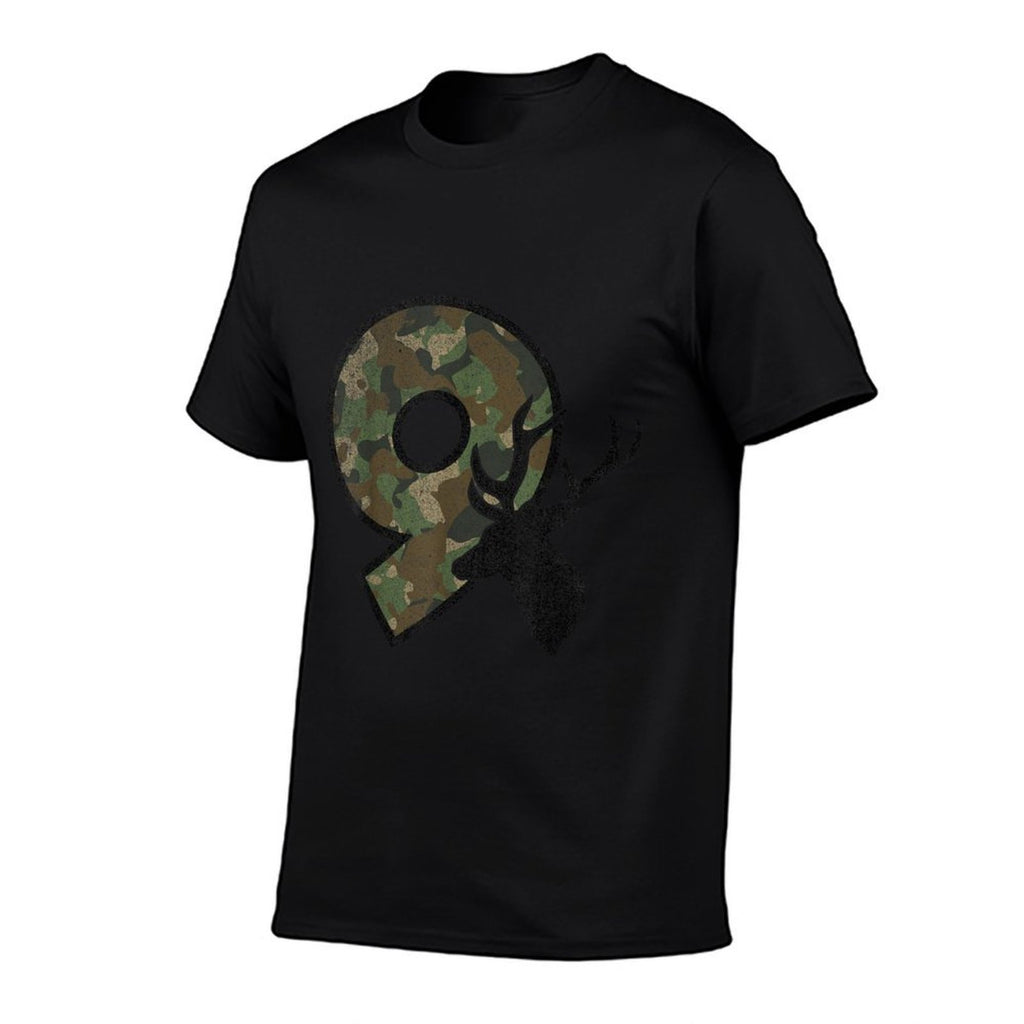 9 Nine Year Old Boy Ninth Birthday Country Camo Deer Hunter  High-quality Stitching T-Shirt