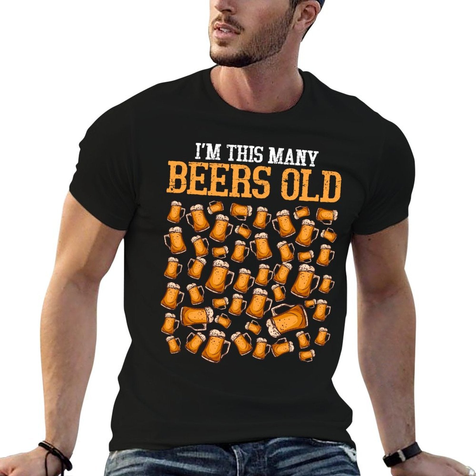 Funny 50 Year Old Beer Drinking Gag Gift 50th Birthday  Vintage-inspired T-Shirt