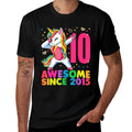 10 Years Old Unicorn Dabbing 10th Birthday Girl Gift Party  Odor-resistant T-Shirt