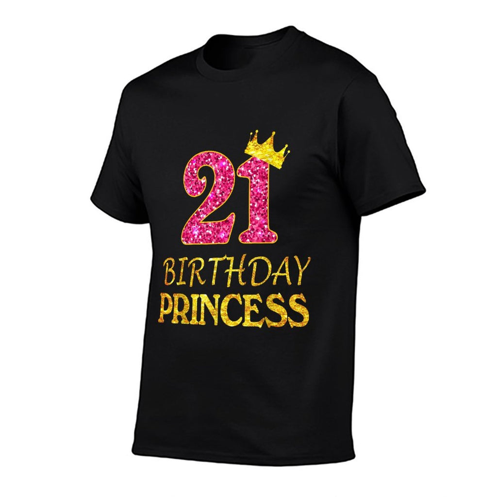 Crown 21st Birthday Princess Girl 21 Years Old 21st Gi  Oversized Silhouette T-Shirt