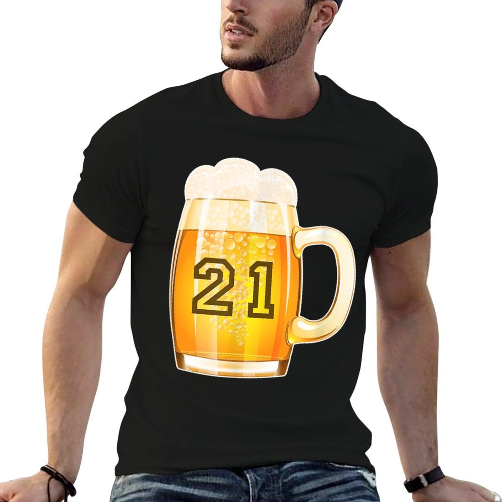 21 Years Old T-shirt 21st Birthday Party  Eco-friendly Material T-Shirt