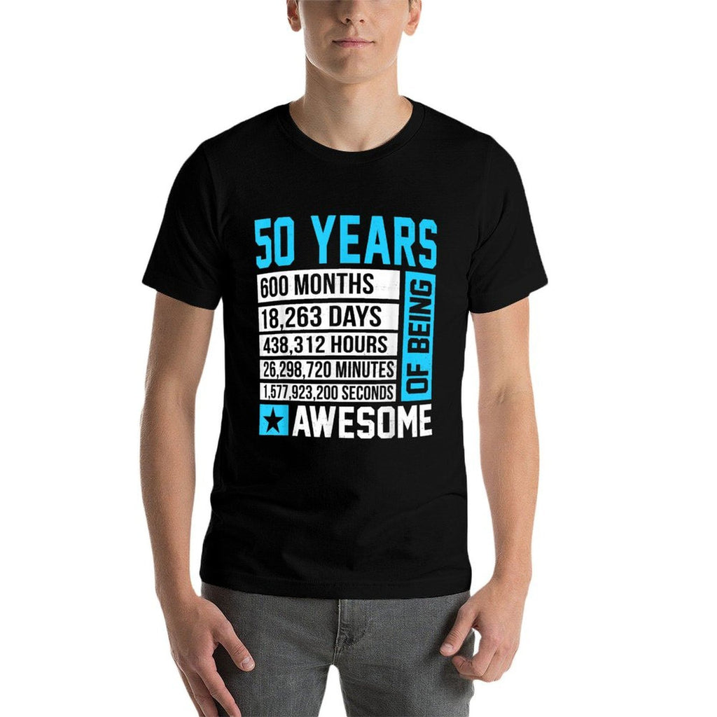 50th Birthday 50 Years of Being Awesome  Cotton T-Shirt