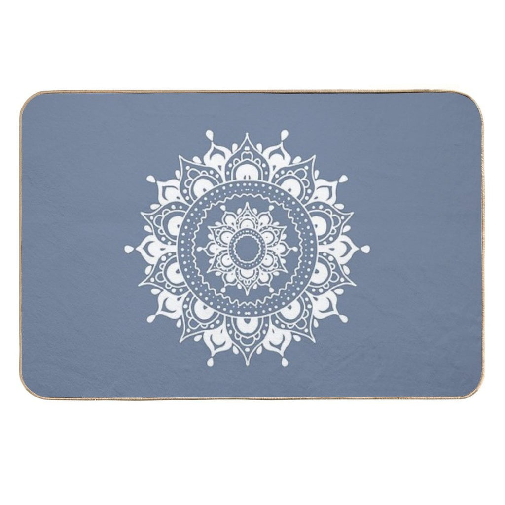 Classic Black And White Mandala Art Durable Bath Mat