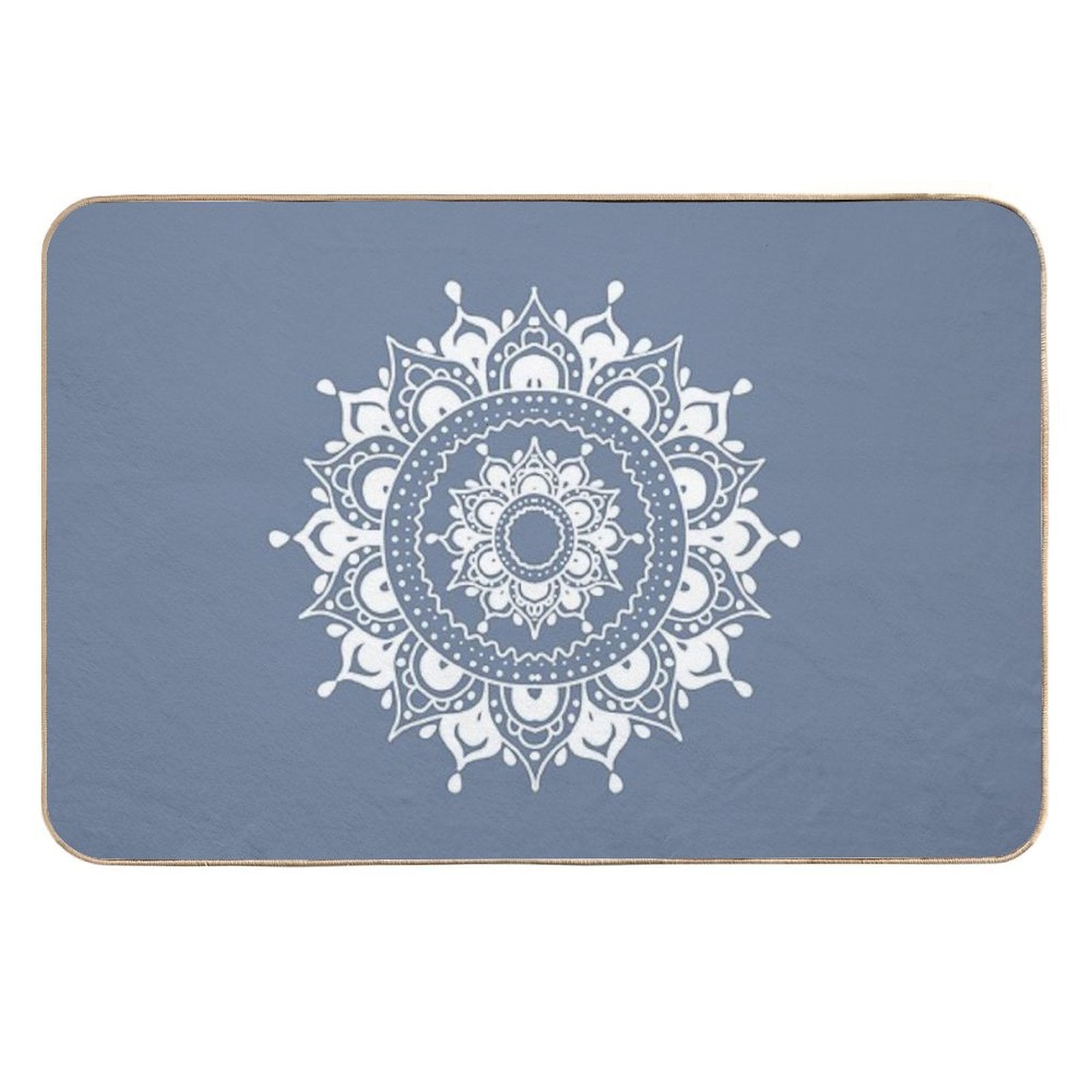 Classic Black And White Mandala Art Durable Bath Mat